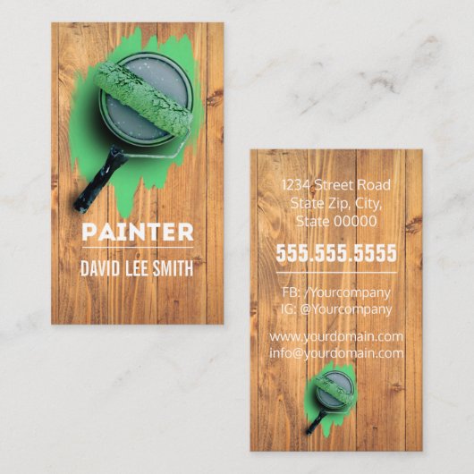 Beruflicher Maldienst Visitenkarte (Vorne/Hinten)