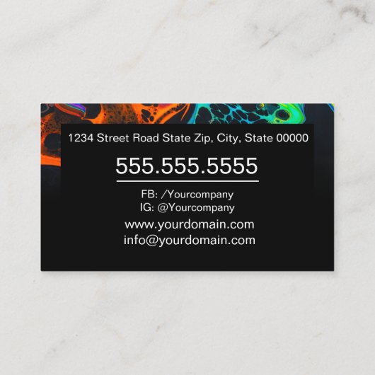 Beruflicher Maldienst Visitenkarte (Rückseite)