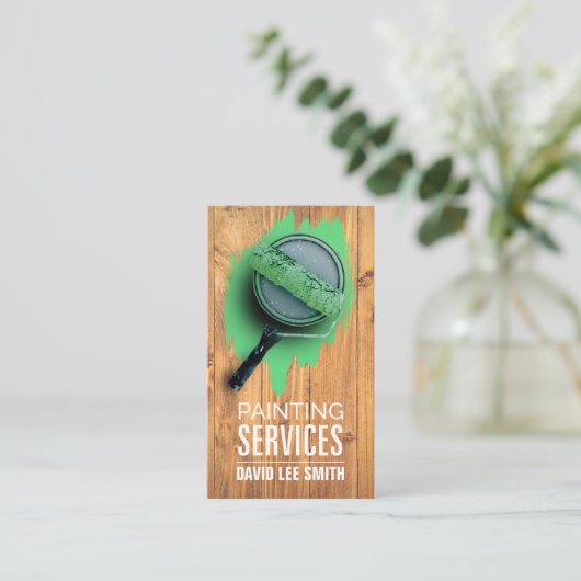 Beruflicher Maldienst Visitenkarte (Stehend Vorderseite)