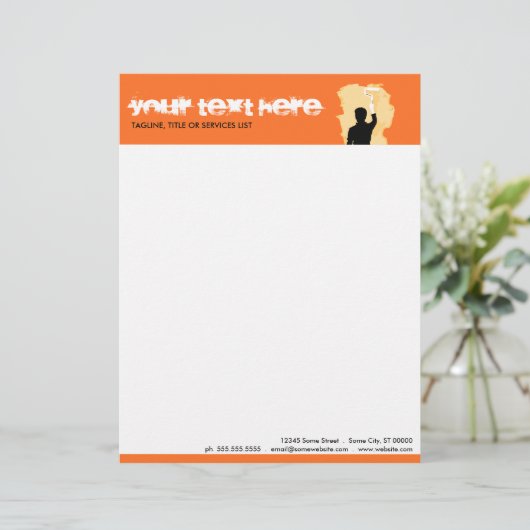 beruflicher Maler Briefkopf (Stehend Vorderseite)