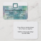Beruflicher Maler Visitenkarte (Vorne/Hinten)