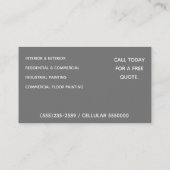 Beruflicher Malerservice Visitenkarte (Rückseite)