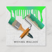 Beruflicher Malerstift für die Druckfarbe Quadratische Visitenkarte (Vorderseite)