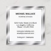 Beruflicher Malerstift für die Druckfarbe Quadratische Visitenkarte (Rückseite)