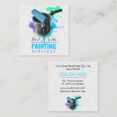 Beruflicher Malservice Quadratische Visitenkarte (Vorne/Hinten)