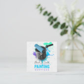 Beruflicher Malservice Quadratische Visitenkarte (Stehend Vorderseite)