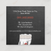 Beruflicher Malservice Quadratische Visitenkarte (Rückseite)