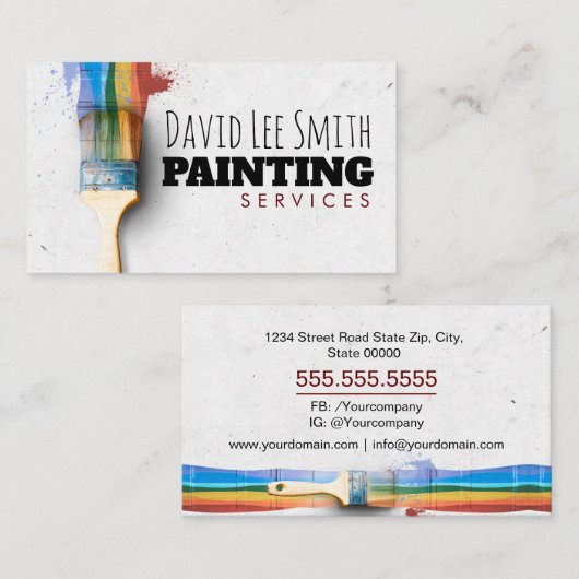 Beruflicher Malservice Visitenkarte (Vorne/Hinten)