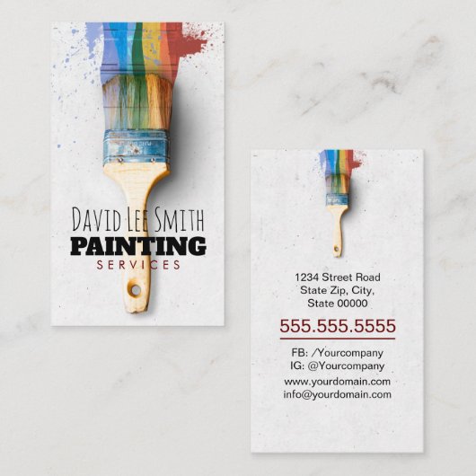 Beruflicher Malservice Visitenkarte (Vorne/Hinten)
