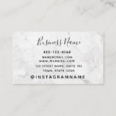 Beruflicher Marmor Moderne Treuekarten Visitenkarte (Rückseite)