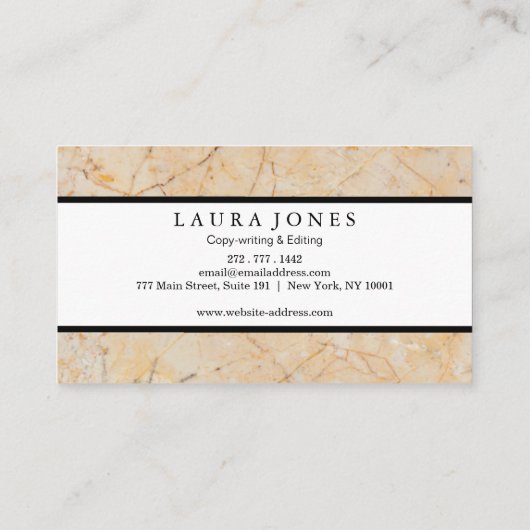 Beruflicher Marmor Visitenkarte (Rückseite)