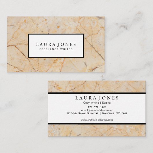 Beruflicher Marmor Visitenkarte (Vorne/Hinten)