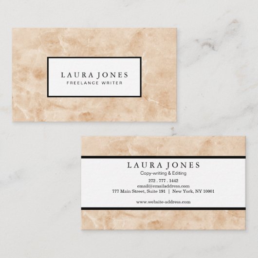 Beruflicher Marmor Visitenkarte (Vorne/Hinten)