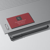Beruflicher Maroon mit Logo Visitenkarte
