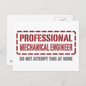 Beruflicher Maschineningenieur Postkarte (Vorne/Hinten)