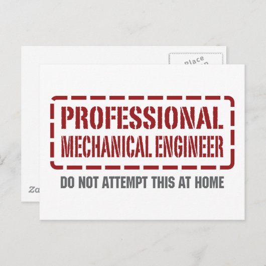 Beruflicher Maschineningenieur Postkarte (Vorne/Hinten)