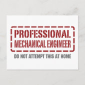 Beruflicher Maschineningenieur Postkarte (Vorderseite)
