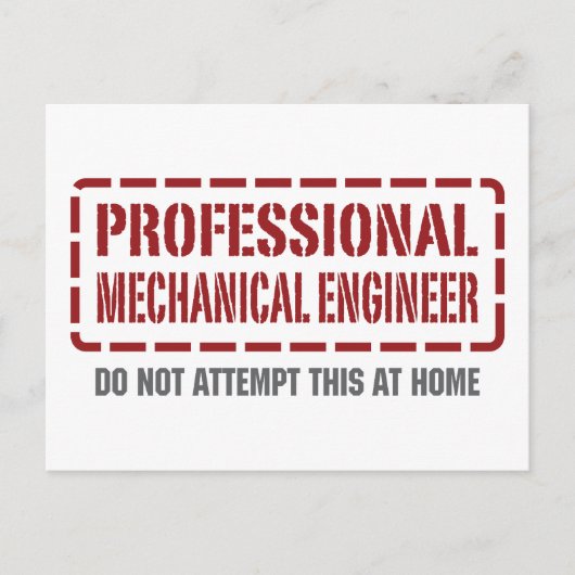 Beruflicher Maschineningenieur Postkarte (Vorderseite)