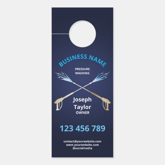 Beruflicher Maskulindruck Wash Power waschen Türanhänger (Vorderseite)