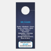 Beruflicher Maskulindruck Wash Power waschen Türanhänger (Rückseite)
