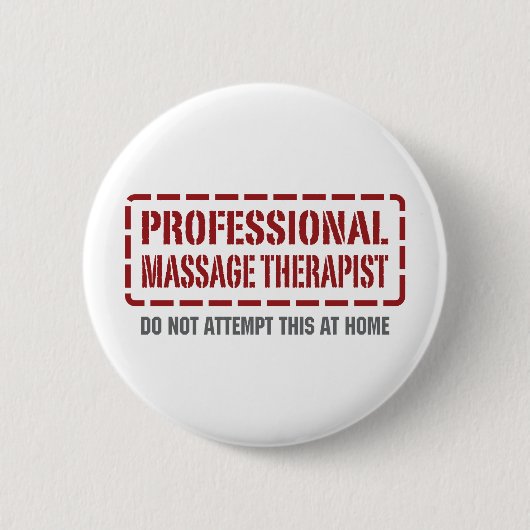 Beruflicher Massage-Therapeut Button (Vorderseite)