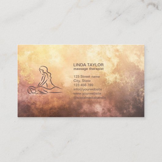 Beruflicher Massagetherapeut Lotus CHIROPRACTOR Visitenkarte (Rückseite)