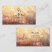 Beruflicher Massagetherapeut Lotus CHIROPRACTOR Visitenkarte (Vorne/Hinten)