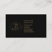 Beruflicher Massagetherapeut Lotus CHIROPRACTOR Visitenkarte (Rückseite)