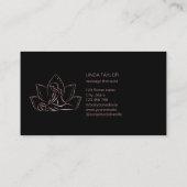 Beruflicher Massagetherapeut Lotus CHIROPRACTOR Visitenkarte (Rückseite)