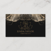 Beruflicher Massagetherapeut Lotus CHIROPRACTOR Visitenkarte (Vorderseite)