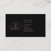 Beruflicher Massagetherapeut Lotus CHIROPRACTOR Visitenkarte (Rückseite)