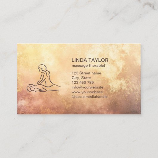 Beruflicher Massagetherapeut Lotus CHIROPRACTOR Visitenkarte (Rückseite)