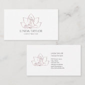 Beruflicher Massagetherapeut Lotus CHIROPRACTOR Visitenkarte (Vorne/Hinten)