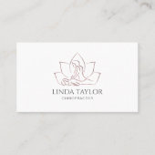 Beruflicher Massagetherapeut Lotus CHIROPRACTOR Visitenkarte (Vorderseite)