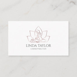 Beruflicher Massagetherapeut Lotus CHIROPRACTOR Visitenkarte