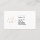 Beruflicher Massagetherapeut Lotus Wellness-Center Visitenkarte (Rückseite)