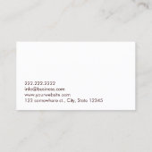 Beruflicher Massagetherapeut Visitenkarte (Rückseite)