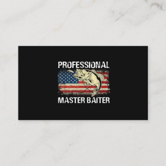 Beruflicher Master Baiter Retro American Flag Visitenkarte (Vorderseite)