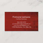Beruflicher Mechaniker-Automobilgeschäftskarten Visitenkarte (Rückseite)