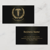 Beruflicher medizinischer Bürsten-Schwarz-Stahl Visitenkarte (Vorne/Hinten)