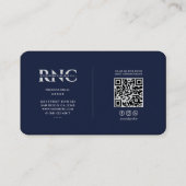 Beruflicher medizinischer Caduceus Blue Silver Min Visitenkarte (Rückseite)