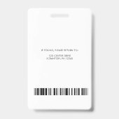 Beruflicher medizinischer Facharzt Ausweis (Back)