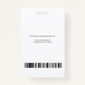 Beruflicher medizinischer Facharzt Ausweis (Rückseite)