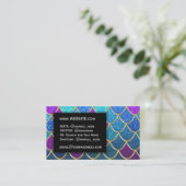 Beruflicher Meerjungfrau Glitzer Elegante Visitenkarte (Stehend Vorderseite)