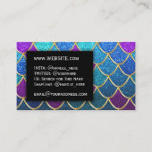 Beruflicher Meerjungfrau Glitzer Elegante Visitenkarte (Vorderseite)