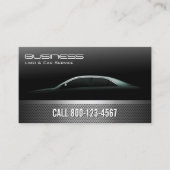 Beruflicher Metallic Limo & Taxi Service Visitenkarte (Vorderseite)