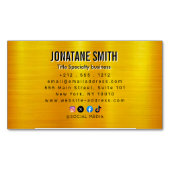 Beruflicher Metallic Look Magnetische Visitenkarte (Vorderseite)