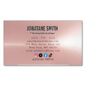 Beruflicher Metallic Look Magnetische Visitenkarte (Vorderseite)