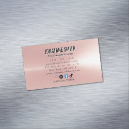 Beruflicher Metallic Look Magnetische Visitenkarte