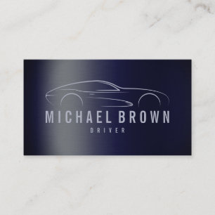 Beruflicher Metallic Navy Blue Visitenkarte